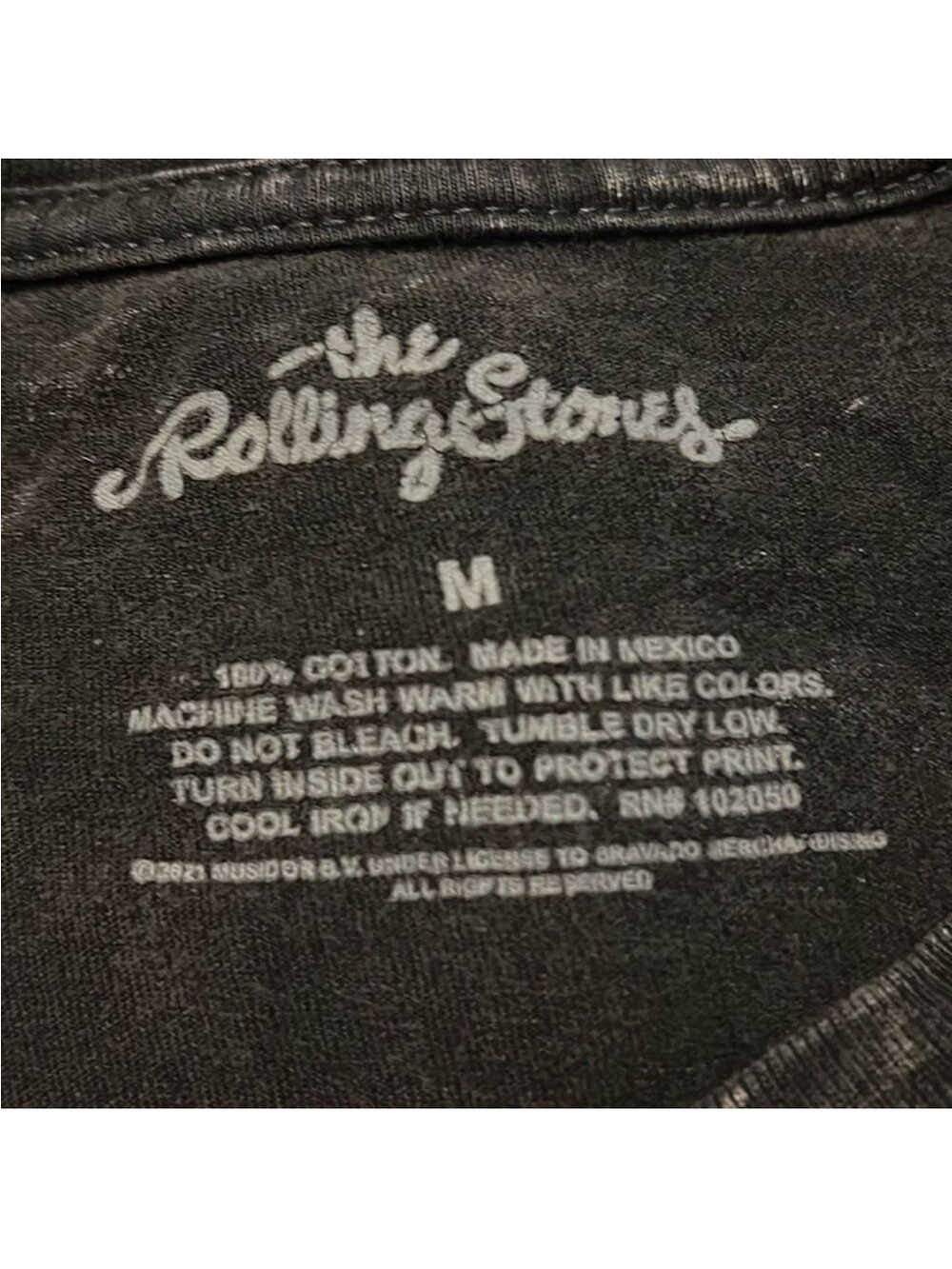 The Rolling Stones Black Tee with Red Tongue Graphic - Picture 3 of 4